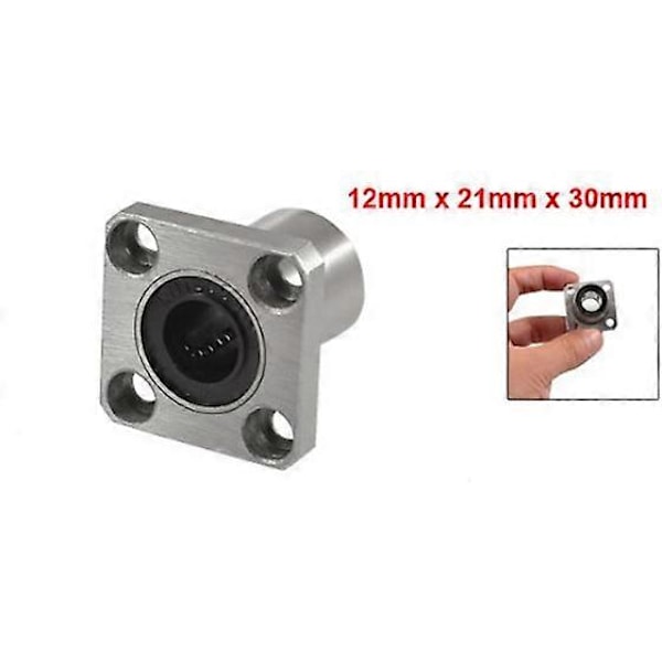 Flensede lange lineærlagerforinger 12 mm x 21 mm x 30 mm