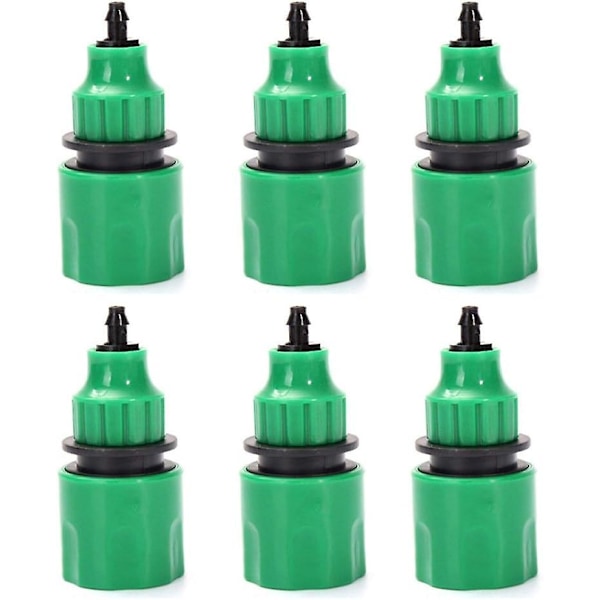 Garden Hose Pipe One Way Adapter Tap Connector Fitting For Irrigation Pack of 6