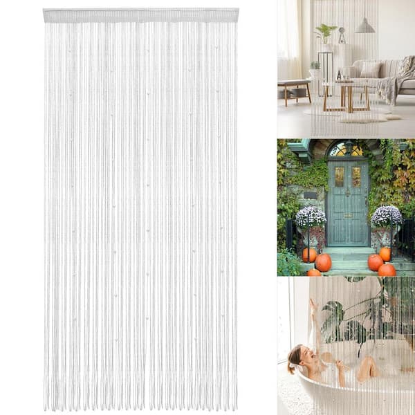 Dörrdraperi med pärlor, rumsavdelare 1x2 m, heminredning