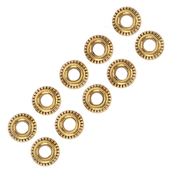50 stk. Hårde dreadlocks perler zinklegering hår skæg dekorationsringe DIY smykker tilbehør guld 0.1
