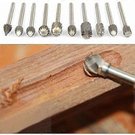 20 stk roterende borresett i wolframkarbid, 1/8\" (3 mm) skaft Dremel borrebiter for DIY trearbeid, utskjæring, gravering, boring