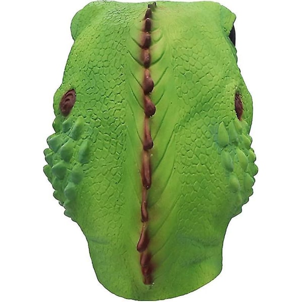 Ghyt Lizard Hovedmaske Halloween Kostume Rekvisitter Voksen Fest Realistisk Dyre Latex Masker Grøn Lizard Hovedbeklædning
