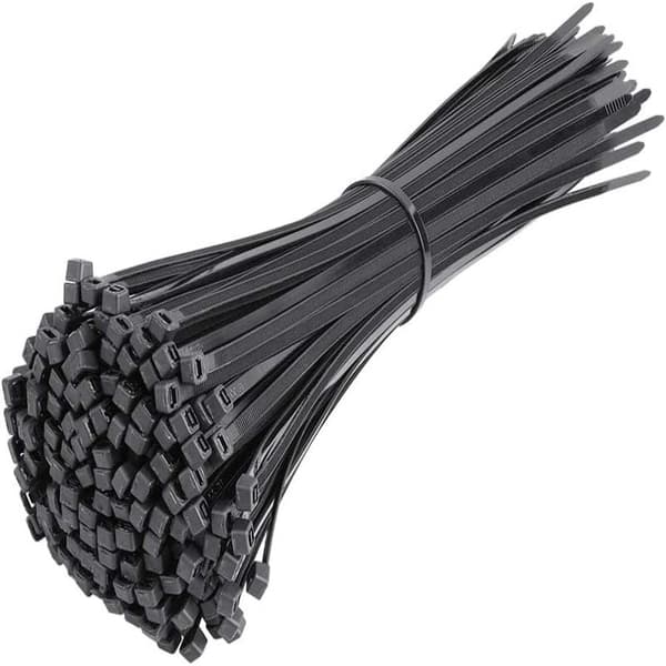 Kabelbindere 300mm x 4.6mm Sort - 250 Pakke 12 tommer Premium Selvklæbende Nylon Kabelbindere