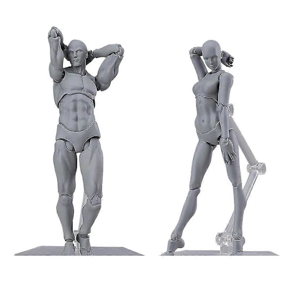 Leddet actionfigurmodell for stop motion og tegning B Grigio