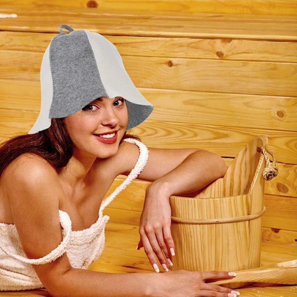 2 st Ukraina Bastuhatt Bastu Vaporarium Hatt Ullfilt Bastuhatt för Kvinnor Män