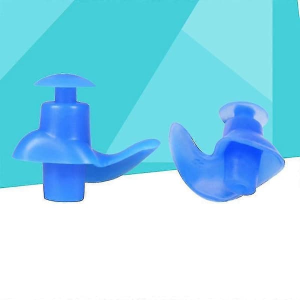 15 par silikon svømmeørepropper Ergonomisk form Vanntette silikonørepropper for øreinfeksjon (blå)