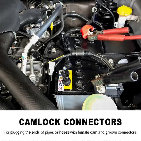 2 stk Camlock Kobling Camlock Støvplugg DP Type Hurtig Cam Lås Fitting Pumpeadapter 6.50X6.20X6.20CM Black