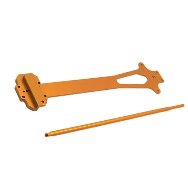 Metal RC Aksel og Plade til 124019 1/12 RC Modelbil Erstatningsdele Gold