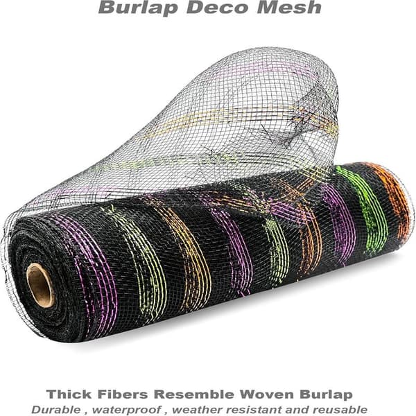 2 rullar Deco Mesh för kransar, 25 cm x 9 meter band för julgran