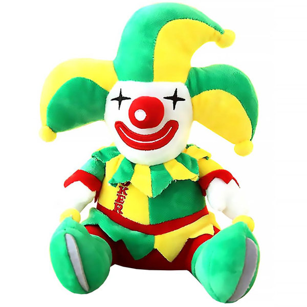 1 st Bedårande clown plyschdocka kreativ rolig dekoration hem plyschleksak Green 28cm
