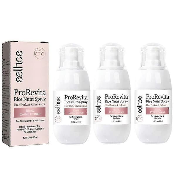 3x Zephta H-regrow 2.0, Zephta Hårgenvækst, Prorevita Ris Nutri Spray, Til Hår