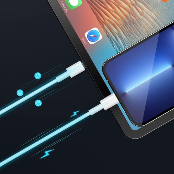 USB C til Lightning-kabel 1M iPhone hurtigopladerkabel USB-C opladerkabel til iPhone 13/12/12 PRO Max/12 Mini/11/11PRO/XS/Max/XR/X/8/8Plus/iPad