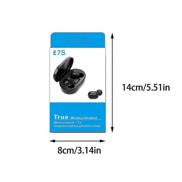 2025 E7S Trådlöst 5.0 Bluetooth Headset Bluetooth Headset Trådlöst Headset blue