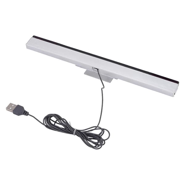 Spilltilbehør for Wii Sensor Bar Kablede mottakere IR-signalstråle USB-plugg Erstatningssensorbar-mottaker for WII/WIIU Silver