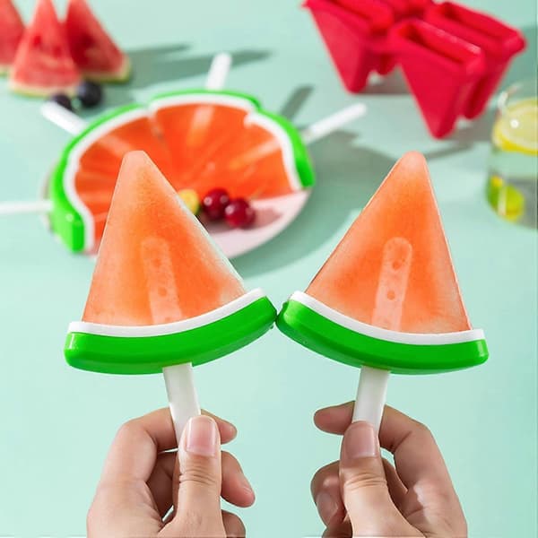Vannmelon Freeze Pops Former 4 Hulrom Vannmelon Iskremform Frossen Is Ispinnemaker Hjemmelagde Ispinnformer