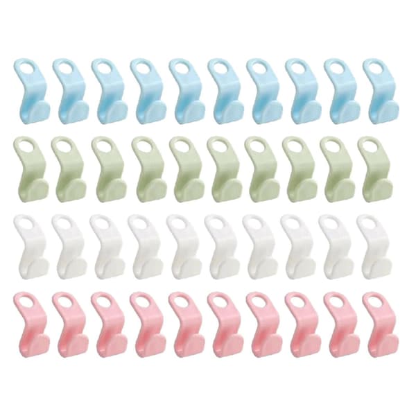 40 stk Kleshengeropphengs-kroker Kleshengere Organizer Plassbesparende Klips