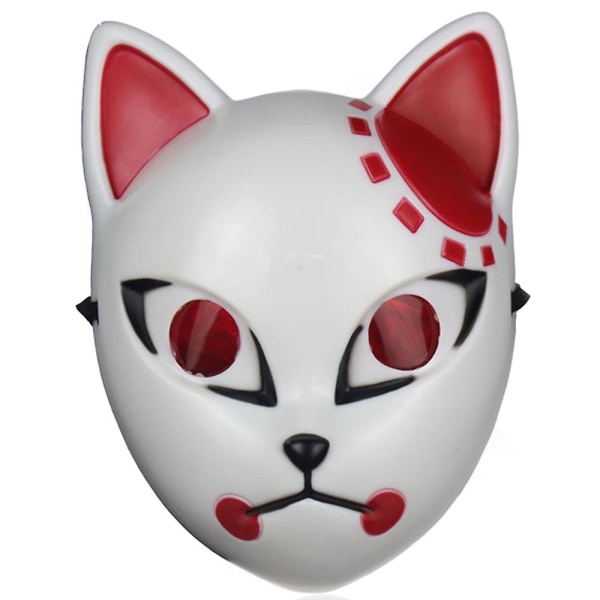 Demon Slayer Mask Kimetsu No Yaiba Fox Mask Halloween Cosplay rekvisita B