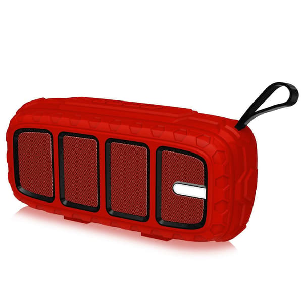NewRixing NR-5018 Utendørs Bærbar Bluetooth-høyttaler, Støtter Håndfri Samtale / TF-kort / FM / U Disk Red Black