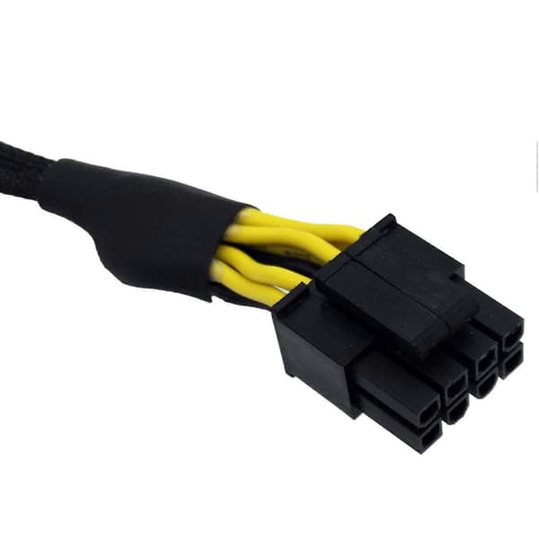2 st LP4 Molex hane till CPU 8-stift (4+4) EPS-12V strömadapteromvandlare, flätad kabel 13 tum (33 cm)