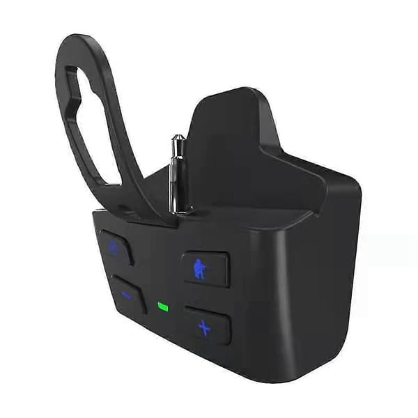 Spillkontroller lydkort for Gamepad lyd stemmeforsterker adapter hodetelefonkonverter tilbehør (svart)