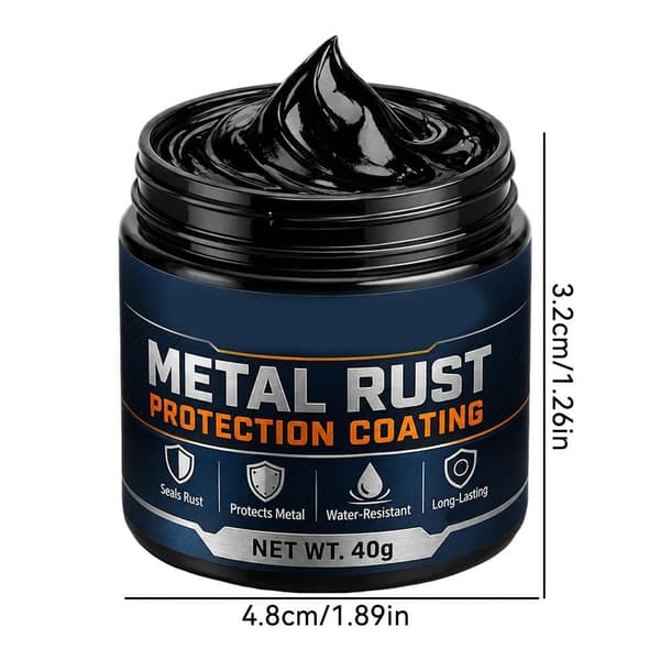 Rustbeskyttelse til metal Sort reparationspasta, 40 g, langvarig rustbeskyttelse Sort-3stk Black-3pcs 1 Count (Pack of 1)