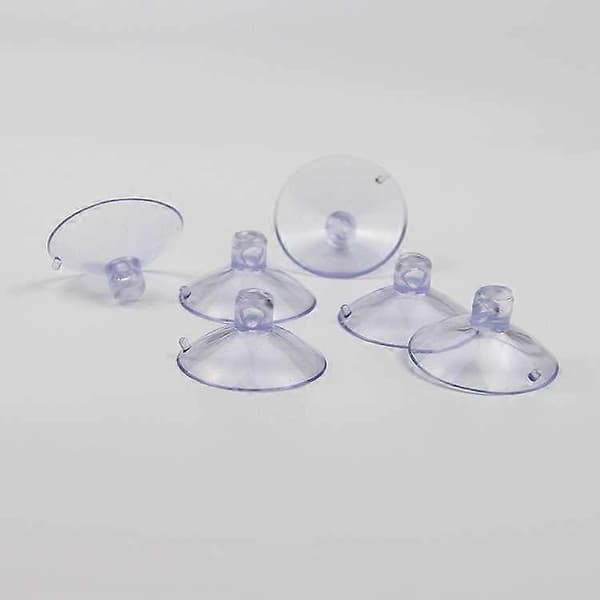 20 små genomskinliga sugproppar i plast - 35 mm transparenta