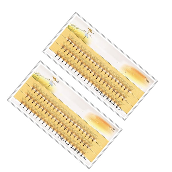 2 box individuella fransar 0,07 10D Jämn handdispensering varp Lättviktsfransklusterförlängningar 0.4