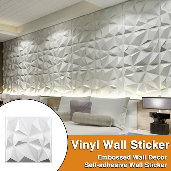 3D PVC veggklistremerker Vanntett varmeisolerende Enkel å rengjøre Konvekse relief selvklebende veggdekor Matte