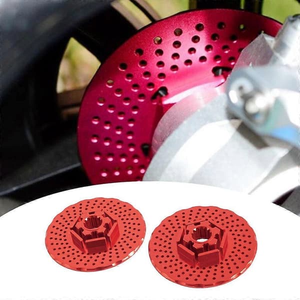 Simulering Metall RC Bil Bremseskive /5 Klatring Racing Bil Lastebil Modell DIY Deler Red