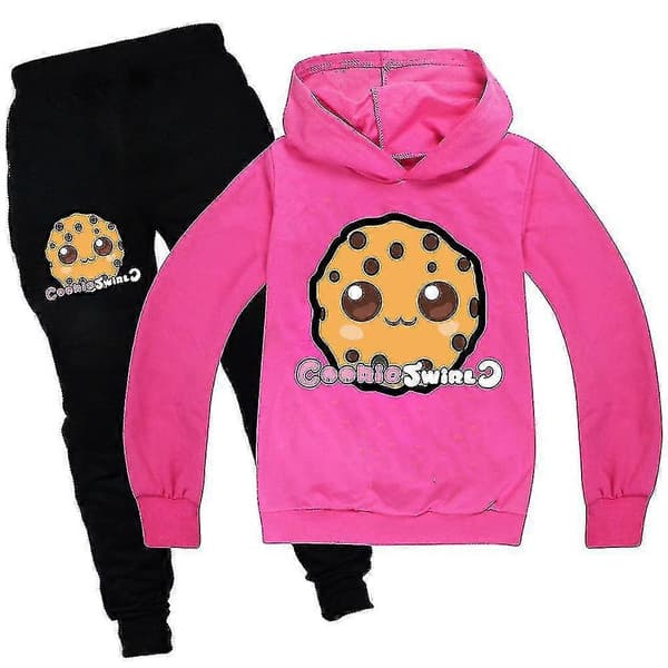 Cookie Swirl C Pullover Casual Hoodie och Byxset Pojkar & Flickor 2-delars Set