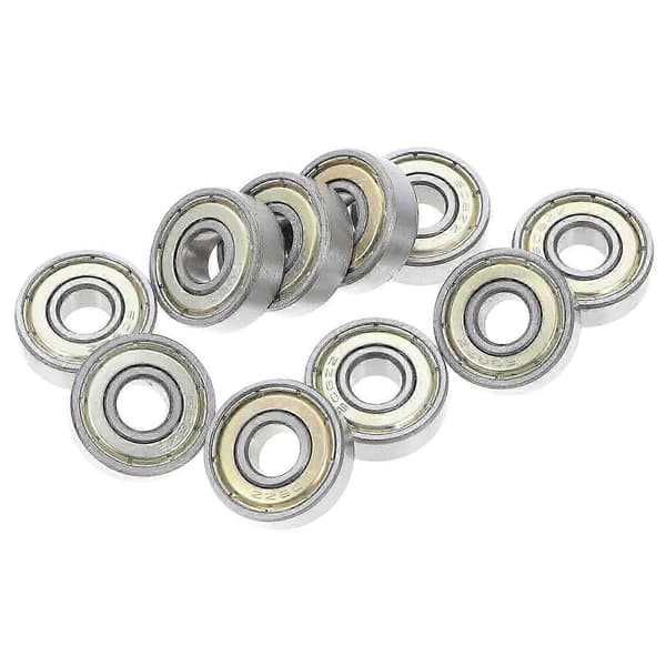 10 kpl rullalautalaakerit rullaluistelulaakerit 608zz hiiliteräslaakerit 2.2X2.2CM Silver