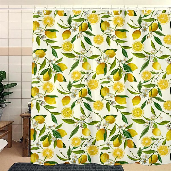 180 * 120 (Citron) Duschdraperi Vattentätt Polyester Mögelresistent