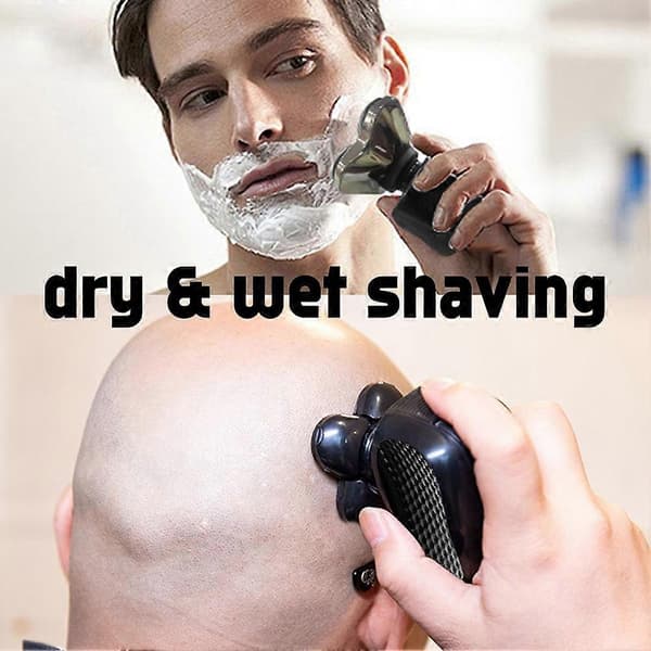 2 STK. Udskiftningshoveder til Microtouch Titanium Hovedbarbermaskine, 2 Rensebørster Svart silver