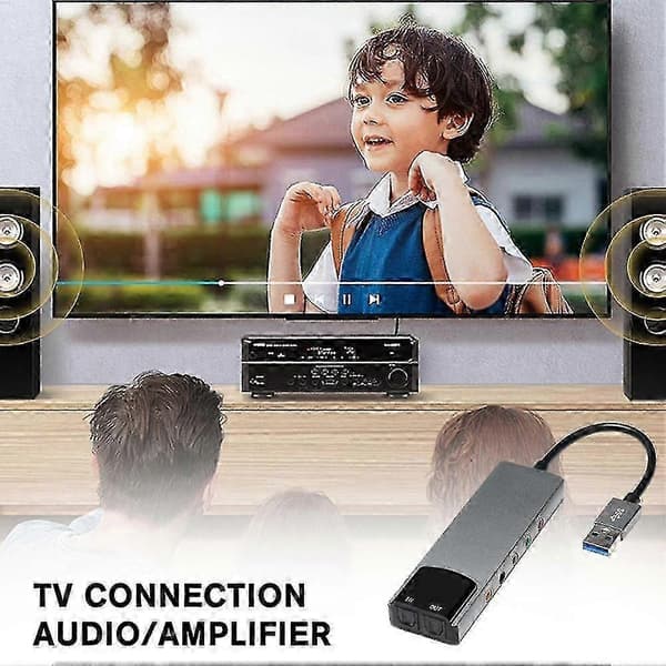Ljudkort 7.1 5.1 Kanal Externt Ljudkort SPDIF Optiskt för PC Dator