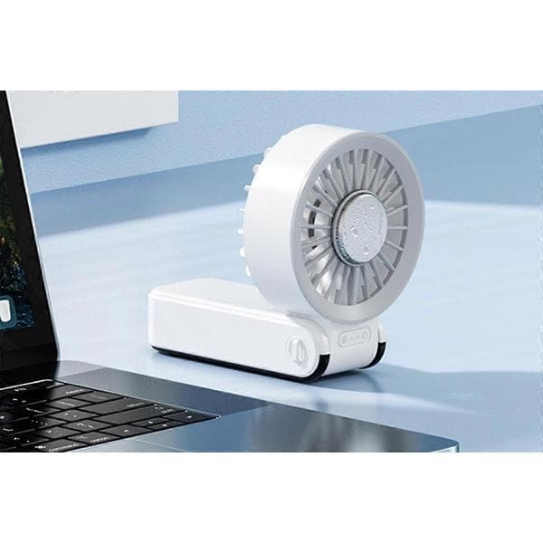 Håndholdt Sammenfoldelig Højhastighedsventilator til Rejser Udendørs Hjemmekontor - Hvid White One Size