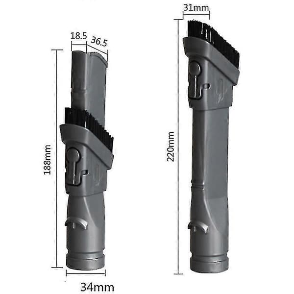 Flatt Dyse Børstesugettopp For Dyson V6 Dc30 Dc34 Dc52, 2-pakning