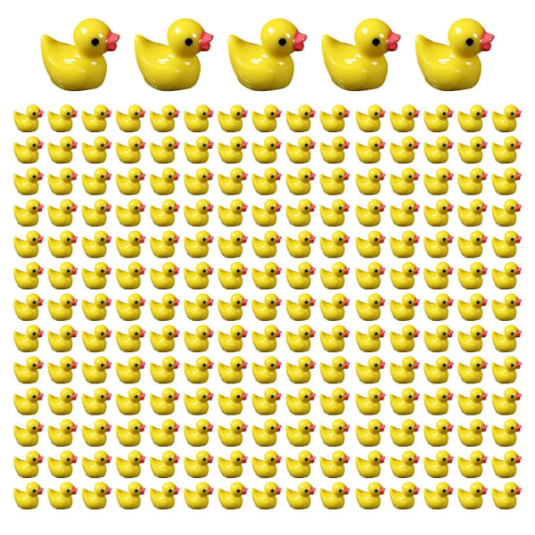 100/200 stk Mini Gummi Ankor Miniatyr Harts Ankor Gul Tiny D 100pcs yellow 100pcs