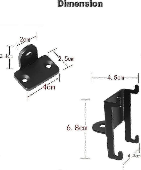 2 kpl mustia seinätelineitä Bose Virtually Invisible 300 langattomille surround-kaiuttimille