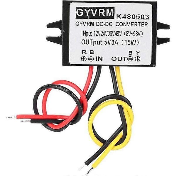 Spenningsregulator DC-DC Regulator 12V/24V/36V/48V til 5V 3A Strømforsyning DC Step-Down Omformer