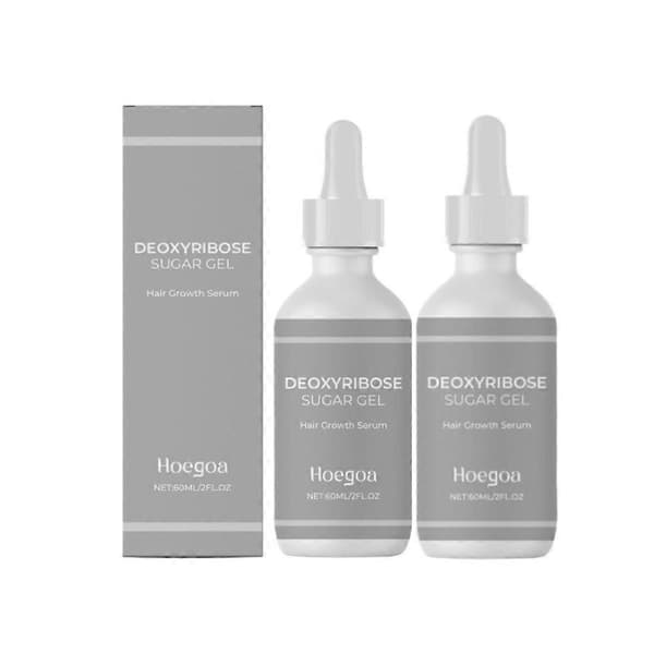 1/2/3x Deoksiriboosisokerigeeli hiusten kasvuun, Deoksiriboosi hiusgeeli 60ml 2pcs