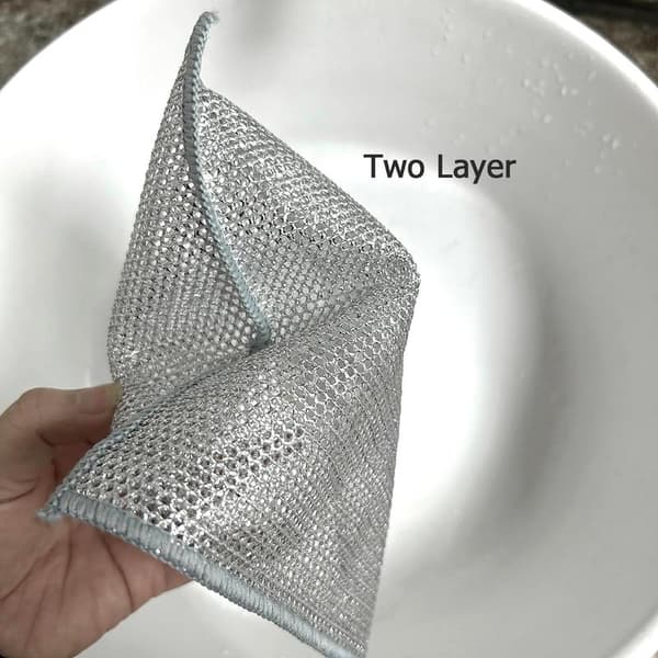 6 st dubbla lager disktrasa i rostfritt stål, repfri disktrasa i rostfritt stål, 20x20 cm