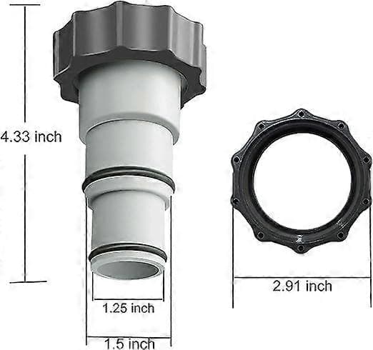Pooladapter för Intex poolanslutningsset slangadapter 32-38mm för poolpumpar (FMY)