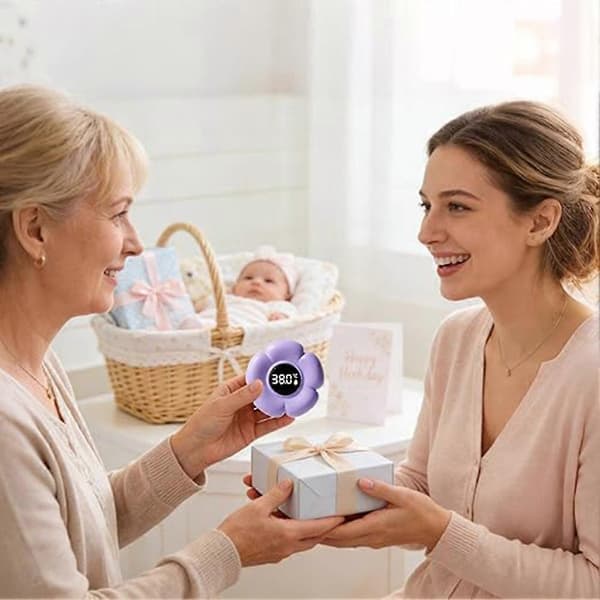 Babybadekartermometer Blomsterformet termometer for badekar Digitalt display Vanntemperaturtermometre Purple