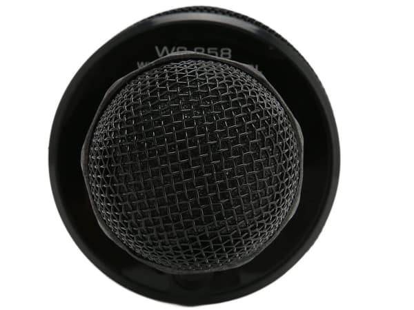 Langaton Bluetooth-karaokemikrofoni pyöreä kaiutin kotelolla, eri tilat Svart black