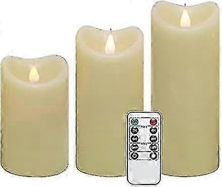 simplux Moving FLAME Ivory-ljus med timer, luta för att smälta