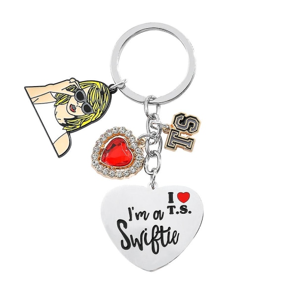Taylor Swift nøkkelring Merchandise Im A Swiftie Jeg elsker T.s nøkkelring gaver til fans kvinner jenter A