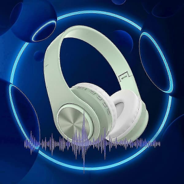 2025 Bluetooth-headset med mikrofon Trådlöst headset med mikrofon Bluetooth 5.0-headset 10 timmars arbetstid Brusreducerande Bluetooth-headset Green