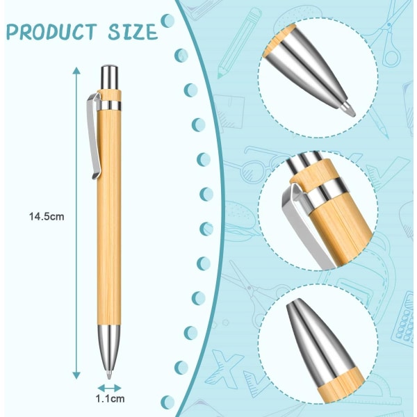 Kuglepenne, 6 STK Medium Point Kuglepenne, Black Ink Work Pen med Super Soft Grip Kuglepen til Mænd Kvinder, Udtrækkelige kontorpenne