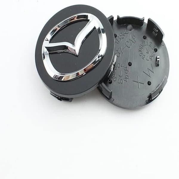 (Svart) 4 st Navkapslar för Mazda, 57mm, Navkapslar för Bil