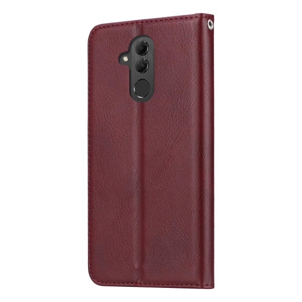 Automaattisesti imeytyvä nahkainen case Huawei Mate 20 Lite -puhelimelle Wine Red